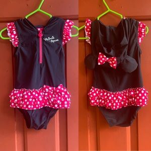 Minnie Mouse hooded swim suit